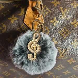 Bag / Purse Musical Note Pompom Charm #240